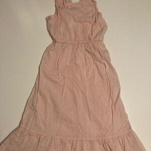 Old Navy Light Pink Kids Casual Dress size M ruffle hem and ruffle sleeve